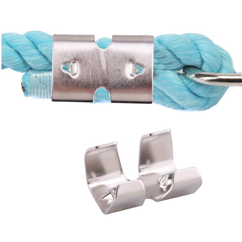 Double Rope Clamps Fits 031inch8mm to 047inch12mm Braided Ropes Pack of 10