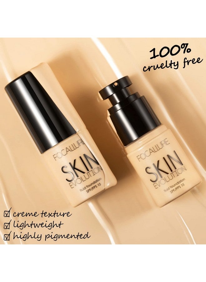 FOCALLURE 2 Pcs Liquid Foundation, Skin Evolution Foundation + Concealer, Full Coverage Foundation Makeup, Durable, Waterproof, Oilcontrol, Hides Wrinkles & Lines, Warm Ivory - Image 4