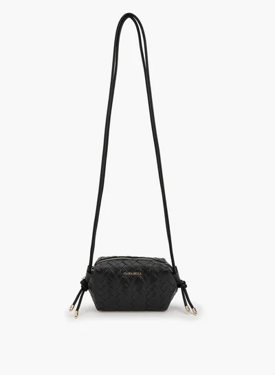 Flora Bella By Shoexpress Textured Crossbody Bag with Sling Handle and Zip Closure
