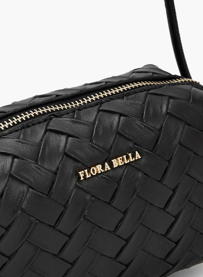 Flora Bella By Shoexpress Textured Crossbody Bag with Sling Handle and Zip Closure