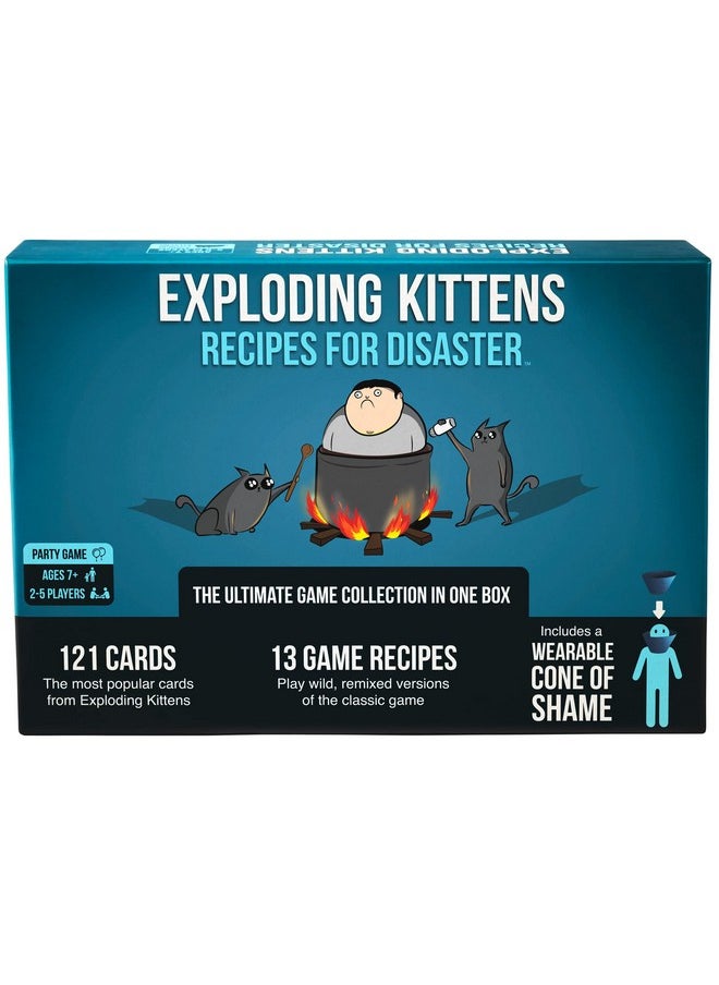 Exploding Kittens LLC Exploding Kittens Recipes For Disaster Deluxe Russian Roulette Card Game Set Family Friendly Party Games For Adults Teens & Kids  - Image 1