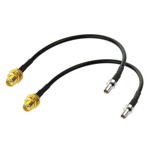 Bingfu 4G LTE Antenna Adapter SMA Female to TS9 Connector Coaxial Pigtail Cable 15cm 6 inch (2-Pack) Compatible with 4G LTE Mobile Hotspot MiFi Router Cellular Broadband Modem USB Modem Dongle Adapter - Image 1