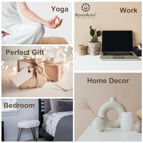Asian Aura Ceramic Electric Round Shaped Aroma Diffuser| Aroma Oil Burner for Aromatherapy| Home Decor & Fragrance with Aroma Oils(English Lavender & Rosy Romance Fragrance 10ml Each) (Dark Grey) - Image 4
