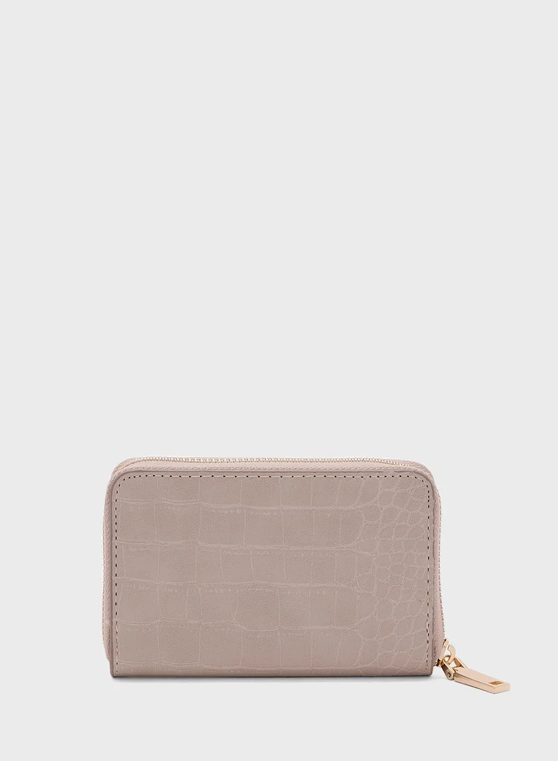 MANGO Crocodile-Effect Purse