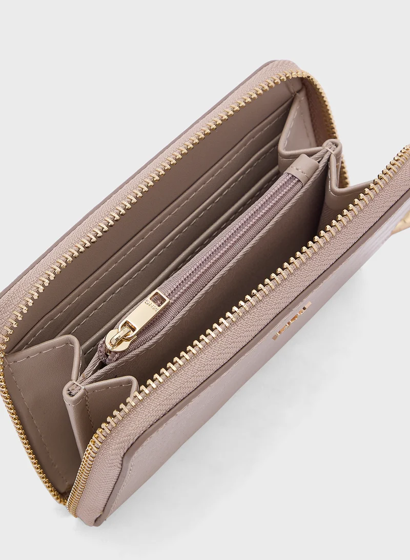 MANGO Crocodile-Effect Purse