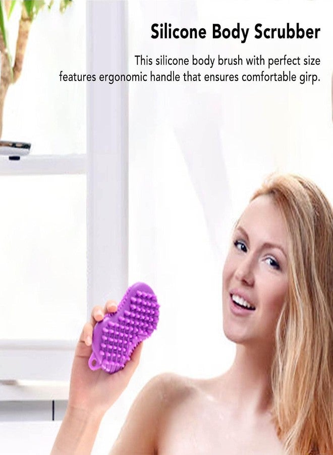 Cyrox Silicone Bath Body Brush Exfoliating Scrub Brush Ultra Soft Silicone Bath Brush (1Pcs) - Image 2