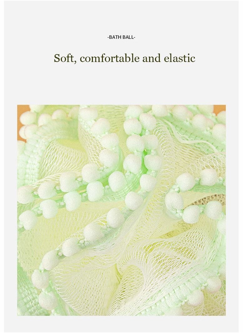 4Pcs Bath Loofahs Shower Puff Ball Flower Loofah Sponge Shower Bath Sponge Exfoliating Body Scrubber Pouf for Kids Men Women Delicate Skin