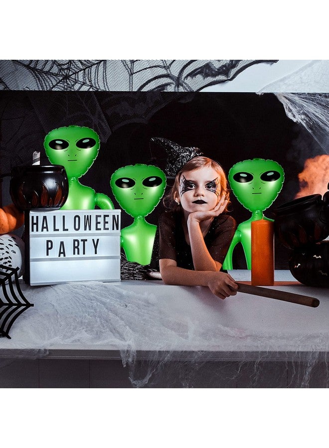BBTO لعبة عملاقة قابلة للنفخ على شكل كائن فضائي BBTO 3 قطع لتزيين الحفلات، الهالوين، عيد الميلاد، حفلات ذات طابع (35 بوصة، أخضر) - Image 5