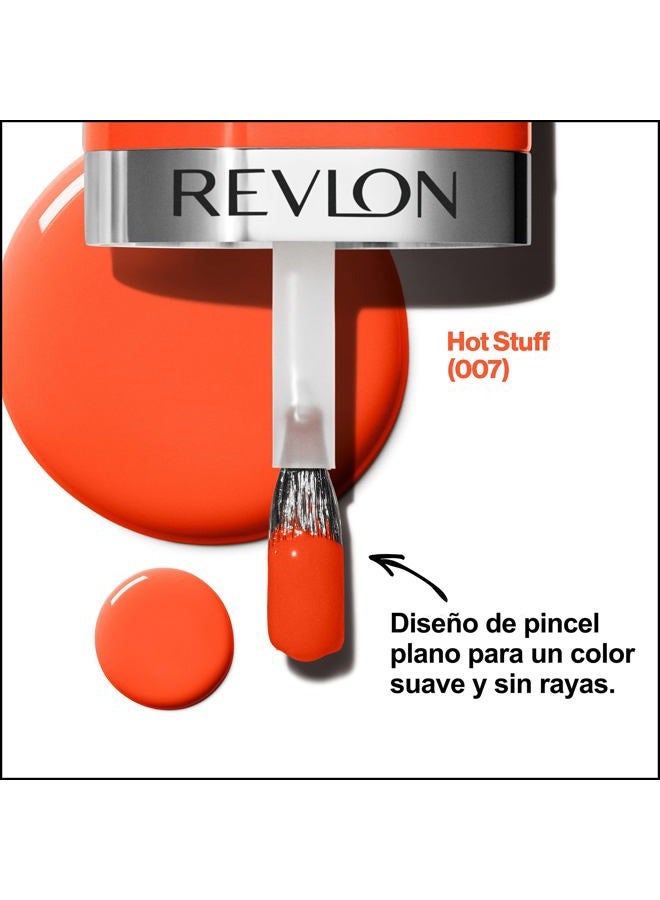 Revlon Ultra HD Snap Nail Color, Natural Rich Glossy Polish, 100% Vegan Formula, No Base or Top Coat Needed, 007 Hot Stuff, 0.27 fl oz - Image 3