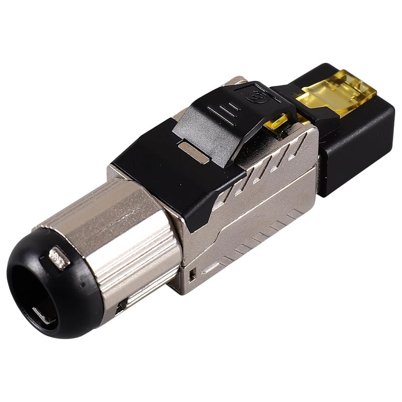 VILLCASE Shielded Rj45 Connector Cat8 Pass Through Modular Plug Ethernet Network Cable Plug Toolless Installation for Home and Office Network - Image 1