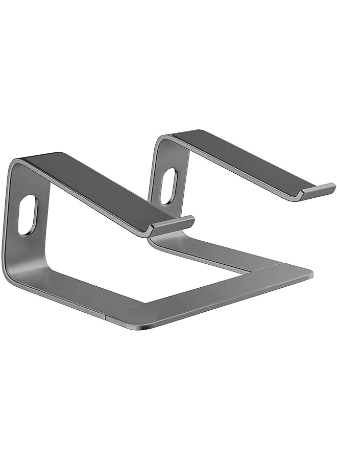SMILEE Laptop Stand For Desk Aluminum Laptop Riser Adjustable Notebook Holder For 10 15.6 Inch Laptops Ergonomic Laptop Elevator Grey  - Image 5