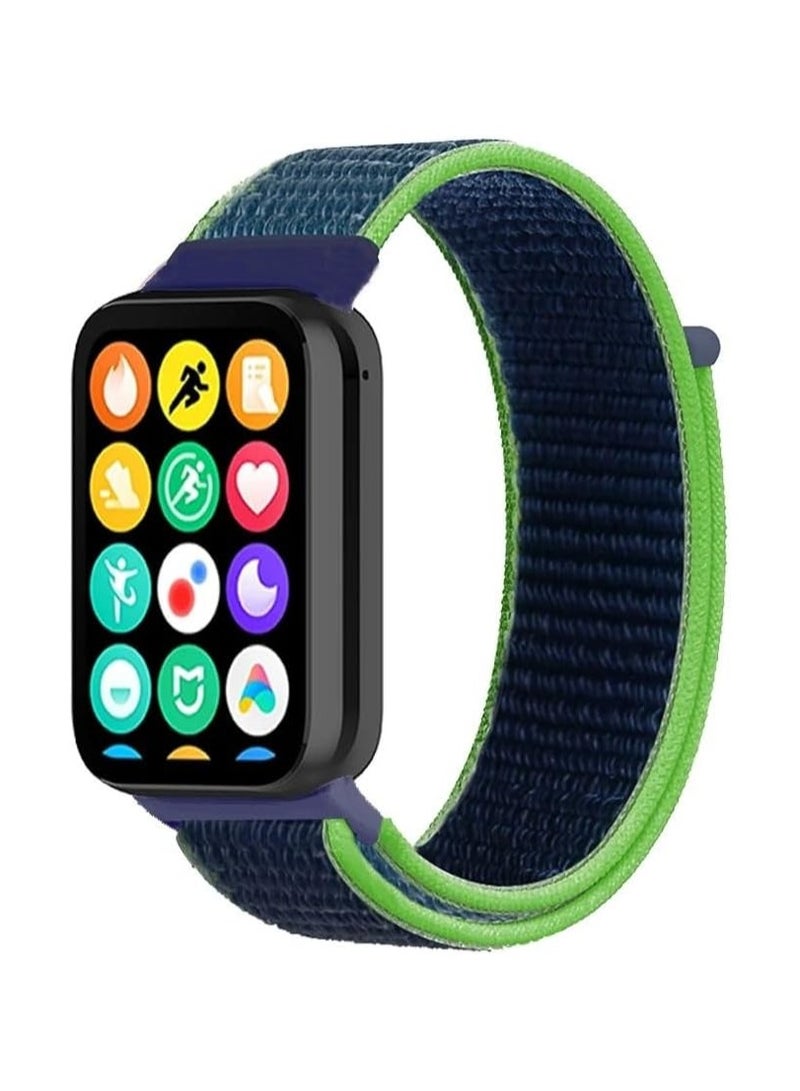 Breathable Watch Strap Sport for Redmi Watch 4/Mi Band 8 Pro, Nylon Bracelet Replacement Band for/Mi Band 9 Pro  (Lime) 