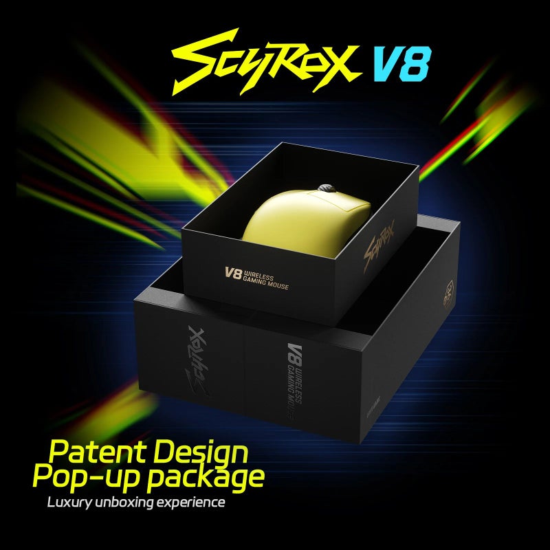 Scyrox V8 Gaming Mouse, 8K Polling, Pixart 3950 Sensor, Kailh Optical Switch, Black - Image 5