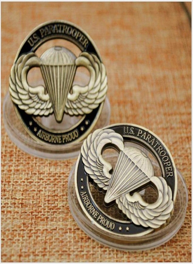 Woerda American Paratrooper Challenge Coin US Hollow Collection Souvenir - Image 2