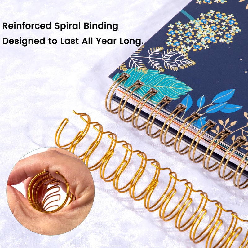 CAGIE 2026 Planner Weekly and Monthlyâ€‹, Jan-Dec 2026 8.3 x 9.3 Inch Hardcover Spiral Bound, 13 Tabs and Pocket, Floral Daily Plannerâ€‹ for Women, Perfect 2026 Yearly Calendar Plannerâ€‹ - Image 4