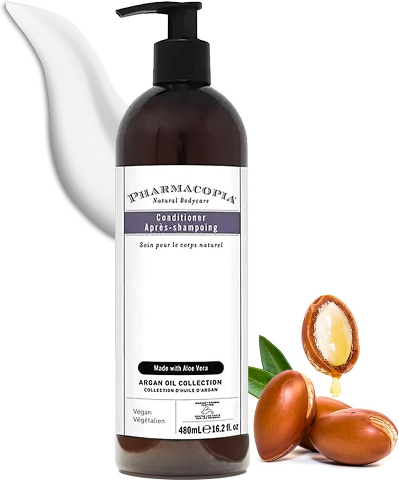 Pharmacopia Hotel Argan Oil Conditioner  Natural Hydrating Vegan & CrueltyFree Hair Care with Aloe Vera Olive Leaf Extract and Chamomile for Dry Hair and Detangling for Men and Women 162 oz - Image 1