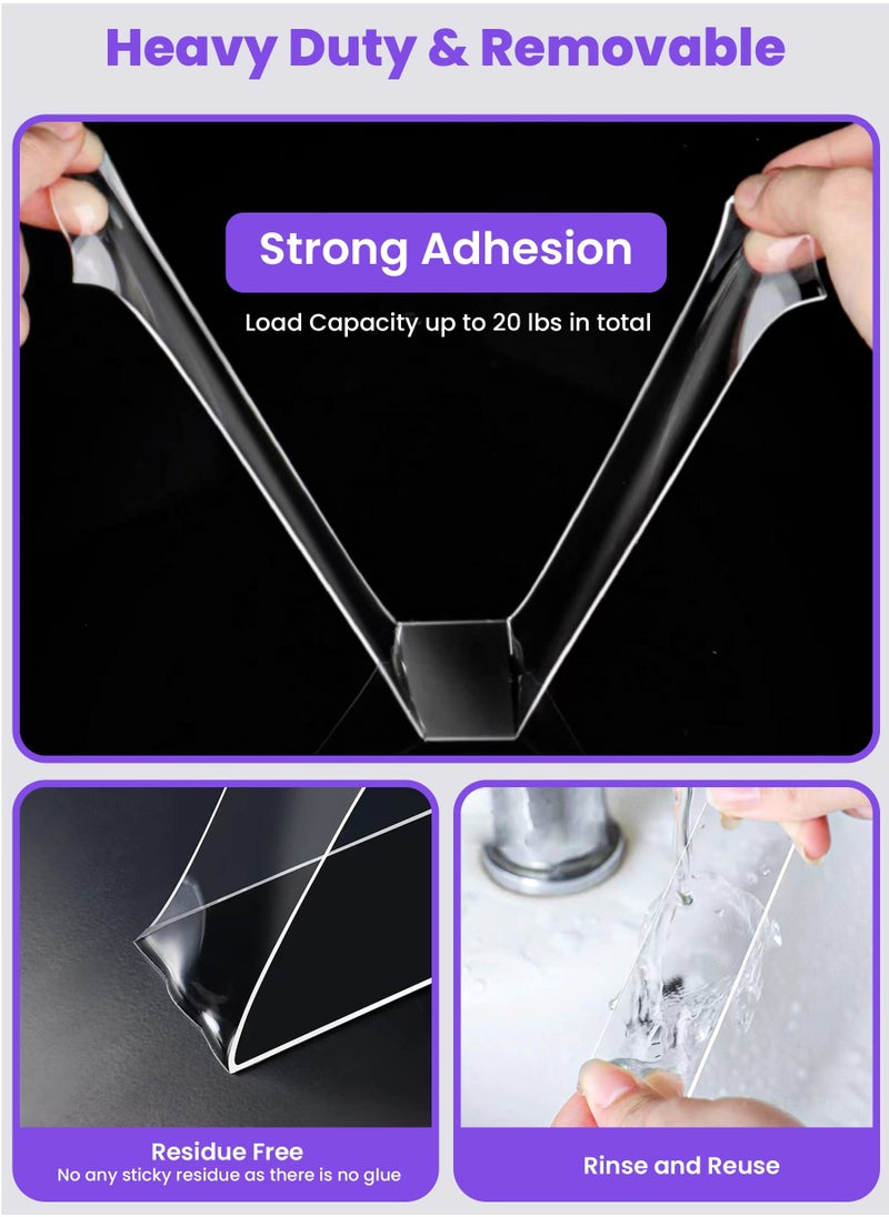 SYOSI SYOSI Double Sided Tape Heavy Duty Nano Tape, Strong Mounting Tape Adhesive Tape, Extra Large Clear Two Sided Sticky Poster Wall Tape, Multipurpose Removable Wall Tape Sticky Poster Tape (3M)  - Image 3