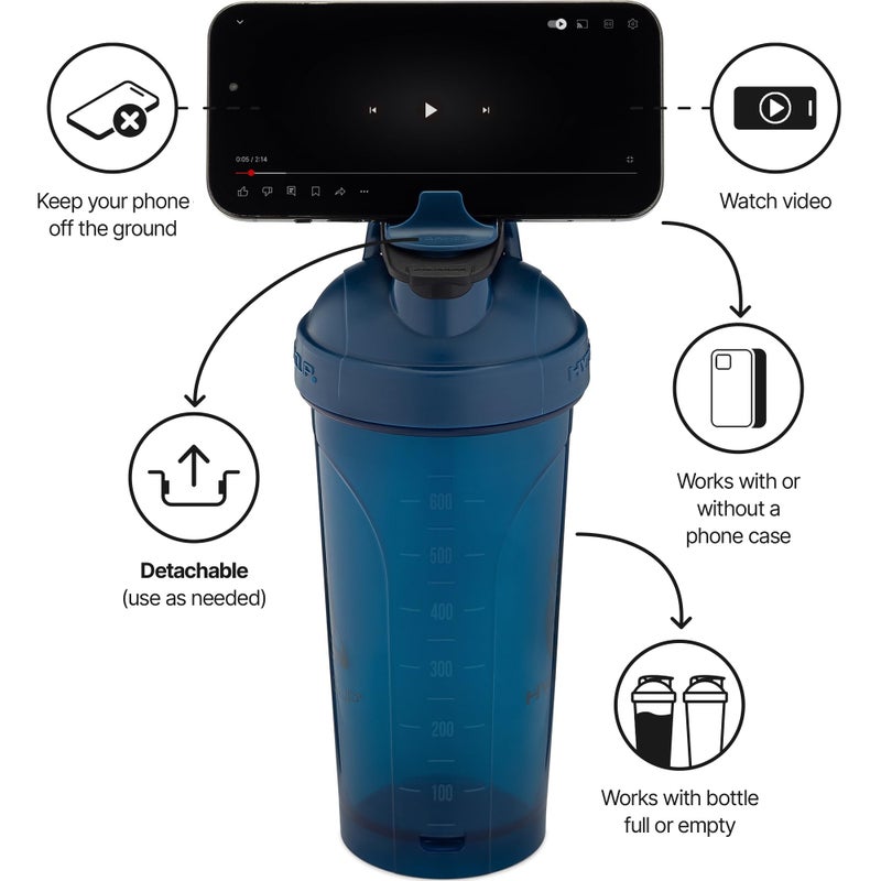 Hydra Cup ProFlow [2 Pack] 28 oz Shaker Bottles for Protein Shakes  Shaker Cups with Ball Blender Whisk  Shaker Bottle with Handle  Travel To Go  BPA Free (Red & Blue  28oz) - Image 4