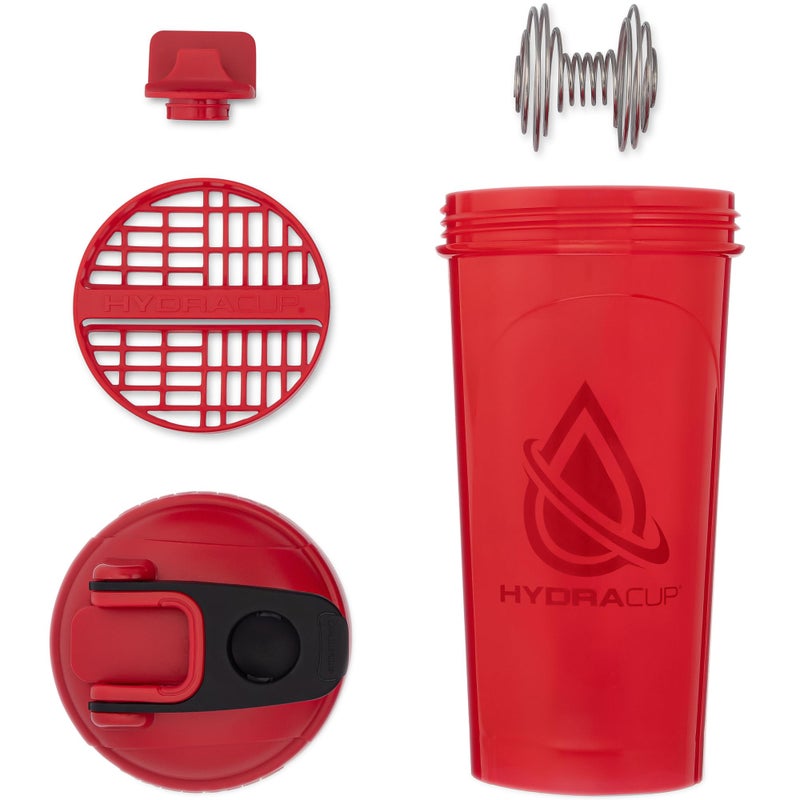 Hydra Cup ProFlow [2 Pack] 28 oz Shaker Bottles for Protein Shakes  Shaker Cups with Ball Blender Whisk  Shaker Bottle with Handle  Travel To Go  BPA Free (Red & Blue  28oz) - Image 2