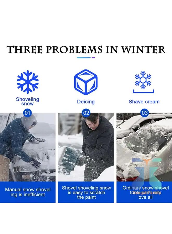 Winter Car Snow Shovel with Warm Gloves Ice Scraper Brush Defrosting Tool Set - Image 5