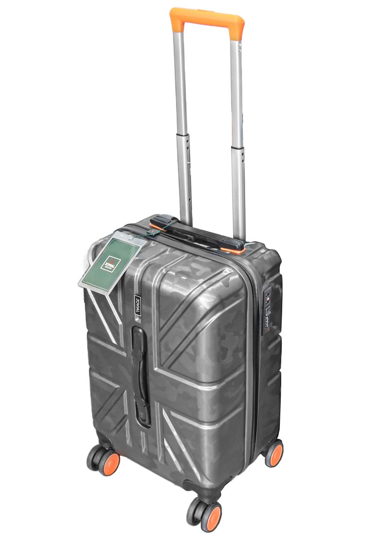 Jovial JOVIAL Hardside Spinner Trolley 20-Inch  
Polycarbonate Luggage Carry-On Suitcase Grey with TSA Lock 360° Wheels and Telescopic Handle ideal for both business and leisure trips 