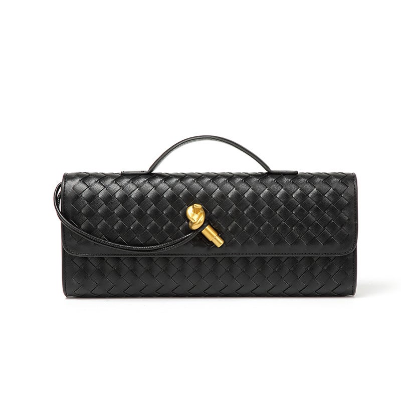 New Woven Bag, Shoulder Baguette Bag, Women'S Bag, Horizontal Clutch Evening Bag, Crossbody Bag - Image 1