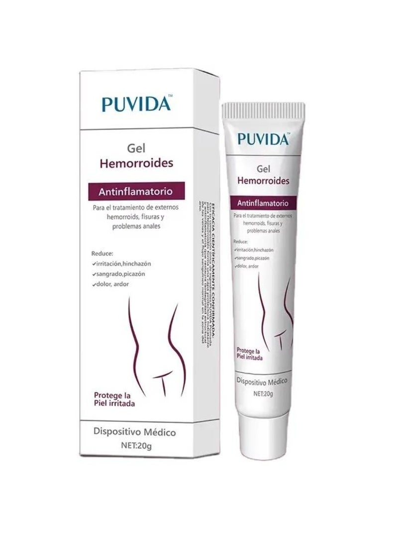 PUVIDA Gel Hemorrhoid Ointment Hemorrhoid Treatment Hemorrhoid and Fissure Ointment Fast Relief Hemorrhoid Cream Healing Formula Fast Acting Treatment Hemorrhoid Symptom Ointment 20g  - Image 1
