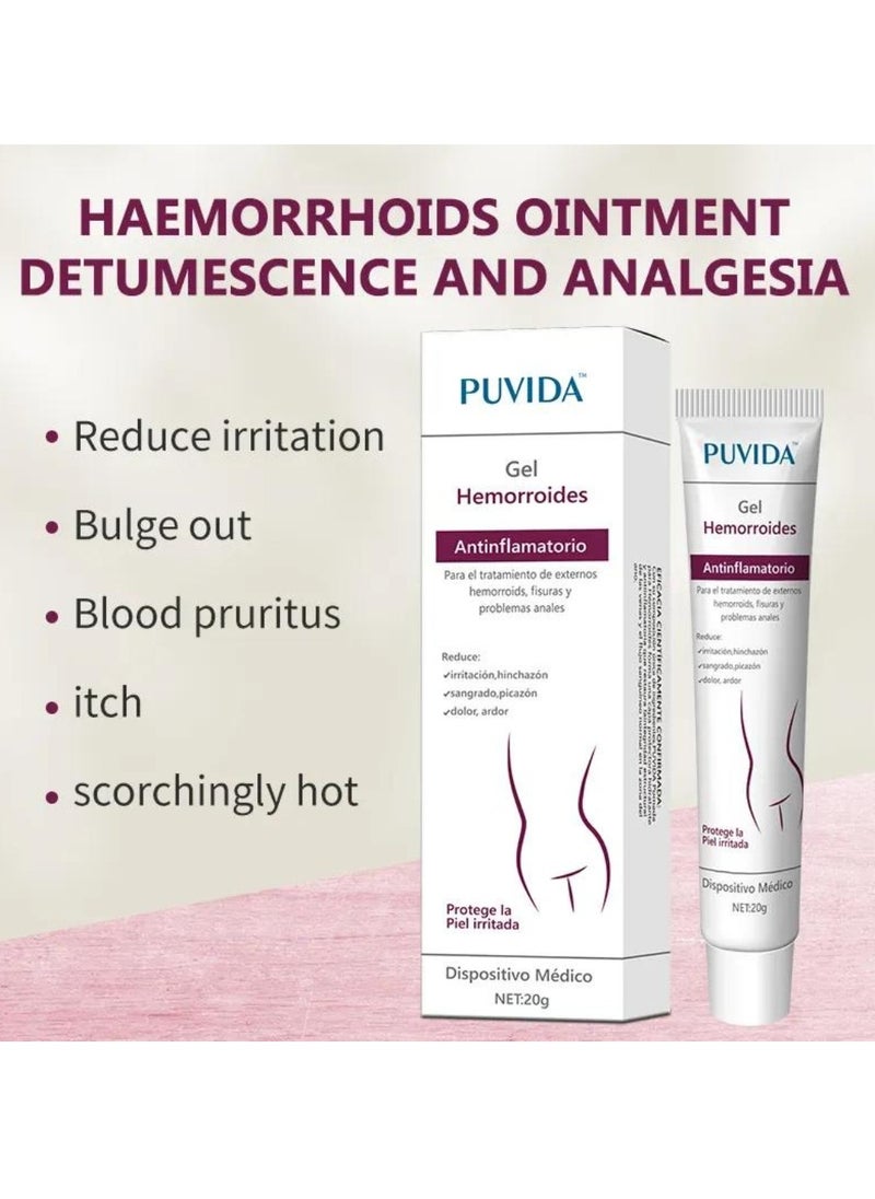 PUVIDA Gel Hemorrhoid Ointment Hemorrhoid Treatment Hemorrhoid and Fissure Ointment Fast Relief Hemorrhoid Cream Healing Formula Fast Acting Treatment Hemorrhoid Symptom Ointment 20g  - Image 5