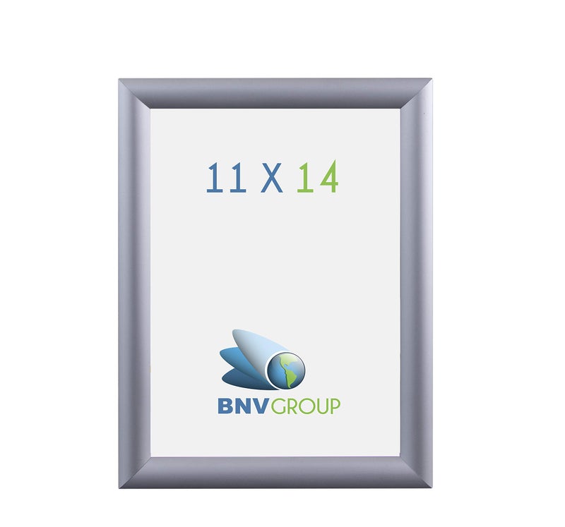 BNV Group BNV Aluminum Front Load Snap Poster/Picture Frame, Silver, 11x14 Inches, 1'' Profile, Wall Mounting, Portrait and Landscape Mode, Easy Installation, Anti-Glare, PVC Cover, Lightweight - Image 4