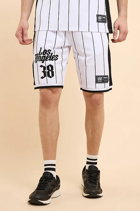 R&B Printed Shorts with Drawstring Waist