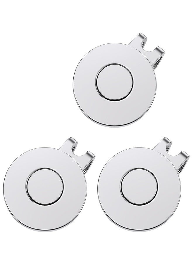 GreenHaven Golf Hat Clips Magnetic Golf Ball Marker Holders for Golf Hats Caps Pants Gloves Bags Visors Belts Nickel-Plated Alloy Clips for Metal Golf Ball Markers (Ball Marker Not Included),3 Pack - Image 1