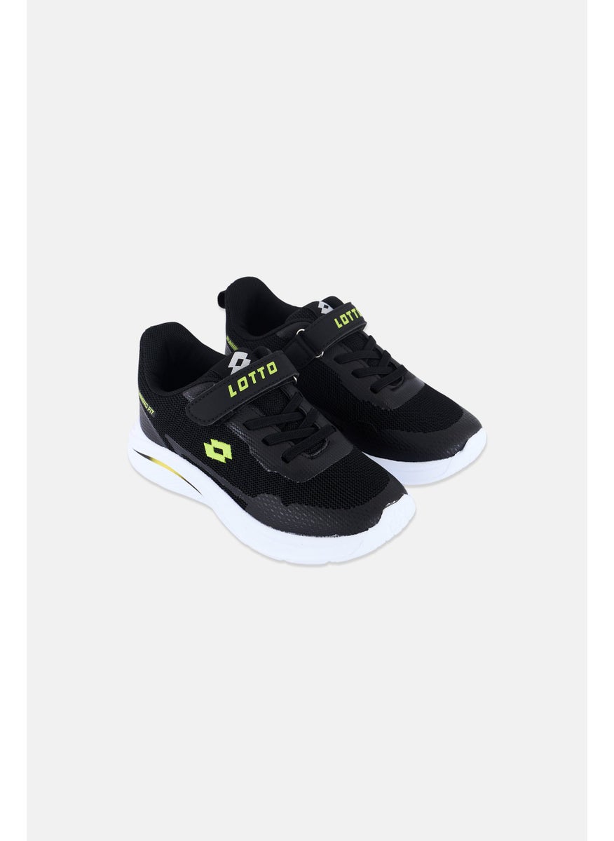 LOTTO Kids Boy Velcro Running Shoes, Black  - Image 1