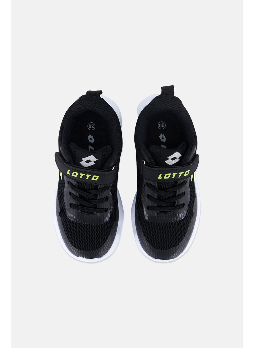 LOTTO Kids Boy Velcro Running Shoes, Black  - Image 3