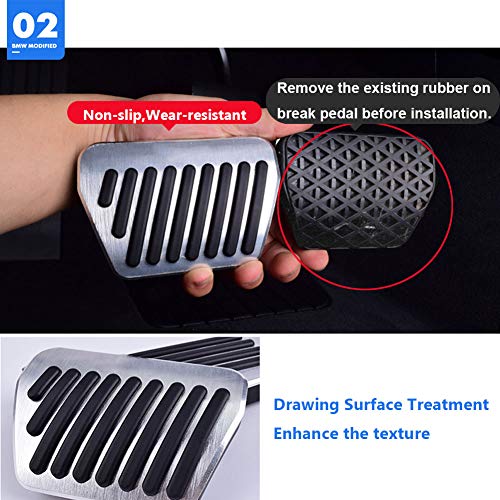 Jaronx Compatible with BMW Pedal Covers, No Drill Break Pedal Cover Anti-Slip Gas (1' F20/2' F22/3' F30 G20/4' F32/5' G30/6' F12 G32/7' G11 G12/X3 G01/X4 G02/X5 F15 G05/X6 F16 G06/X7 G07) - Image 4