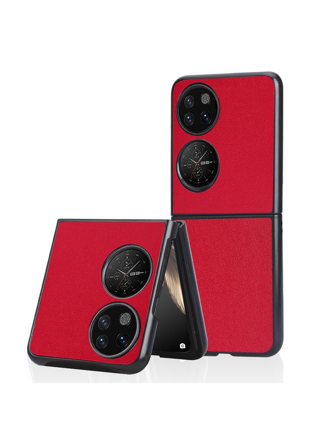 The Bros Phone Case For Huawei P50 Pocket Plain Skin Litchi Texture Phone Phone Case - Image 1