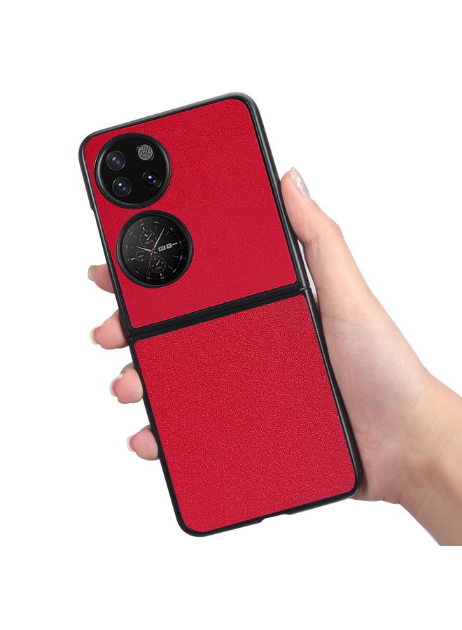 The Bros Phone Case For Huawei P50 Pocket Plain Skin Litchi Texture Phone Phone Case - Image 5