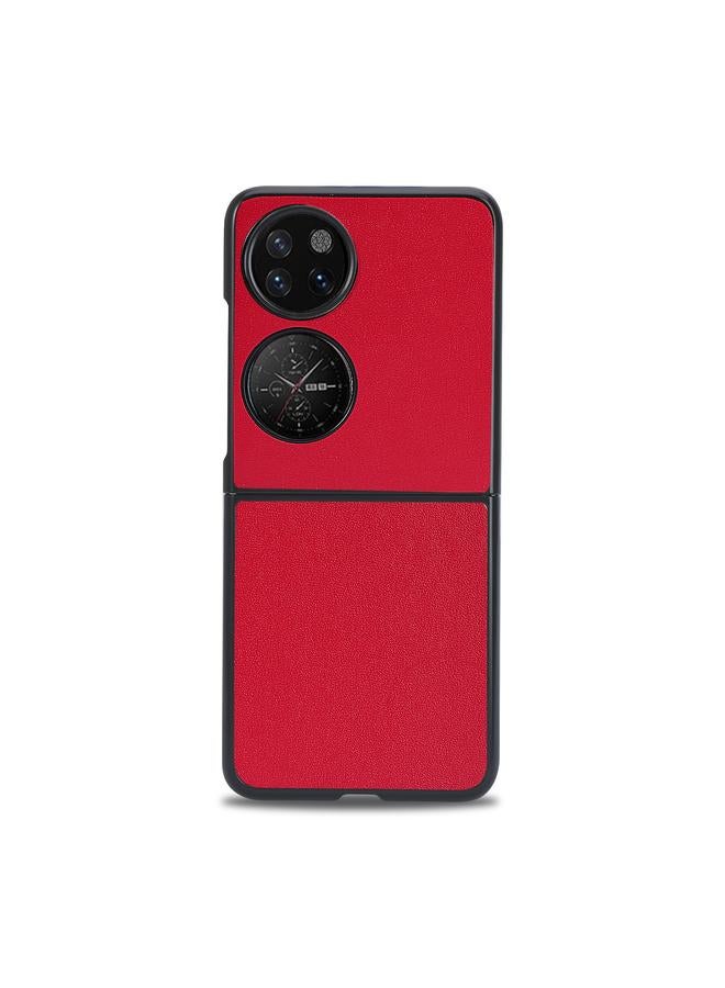 The Bros Phone Case For Huawei P50 Pocket Plain Skin Litchi Texture Phone Phone Case - Image 2