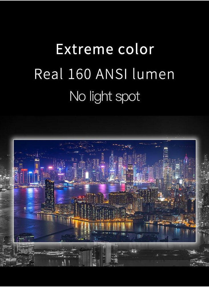 المهوس الفضاء جهاز عرض ذكي 4K محمول مزود بشبكة واي فاي 5G وبلوتوث يدعم HD 1080P 4K شاشة 200 بوصة جهاز عرض أفلام محمول مزود بمكبر صوت مدمج وجهاز عرض ألعاب وجهاز عرض LED صغير يعمل بنظام Android 9.0 CY401  - Image 4
