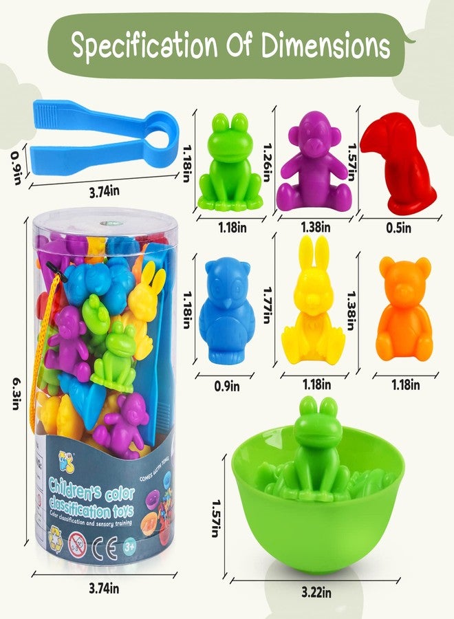 TSYAN Counting Animals Matching Games Sensory Toys with Sorting Bowls Preschool Learning Activities Color Classification Montessori Educational Toys Set Gift for Boys Girls Toddlers Toys Age 3+ - Image 3