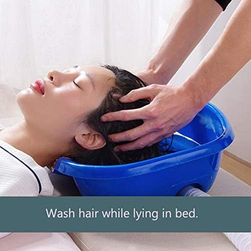 Defemim Hair Washing Basin for Bedridden,Shampoo Basin for Bedside,Shampoo Bowl,Washing Sink Made for Handicapped, Bedridden, Kids,Hair Cuts and Coloring-46x35cm (blue) - Image 3