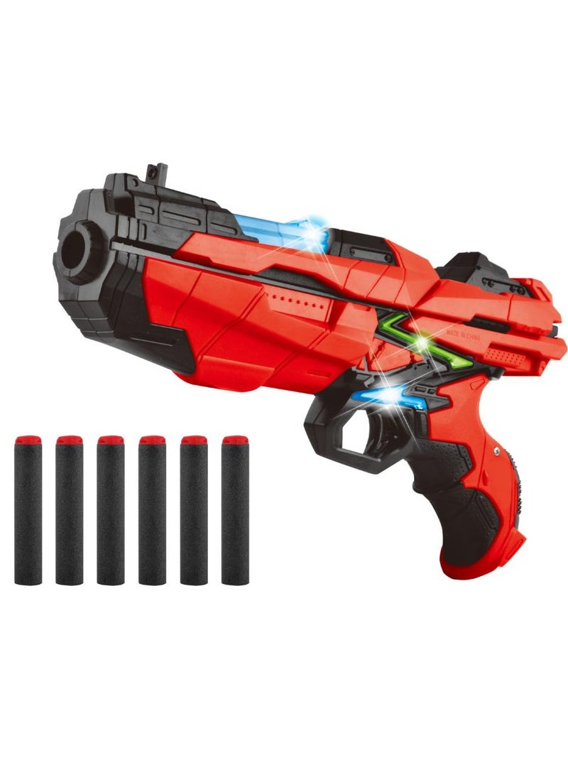 Power Joy Shooterz X Blaster-4 with 6 Foam Bullets with Lights, Assorted 1 Piece (Color May Vary) Battery Operated | Action Games | Interactive Game | Toy Blaster | Toy Gun Can shoot over 45 feet! | Gift for Kids and Adults - Image 2