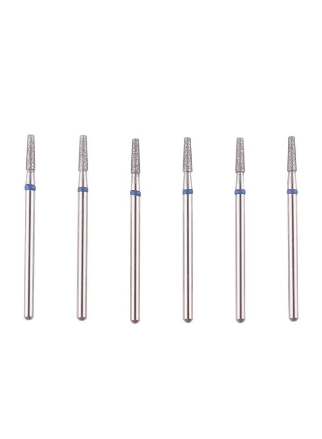 MZCMSL Tapered Barrel Cuticle Drill Bit Set With Case 6Pcs Pro Diamond Nail Bits For Nail Prep332 Shank Electirc Nail Tool (Medium) - Image 1