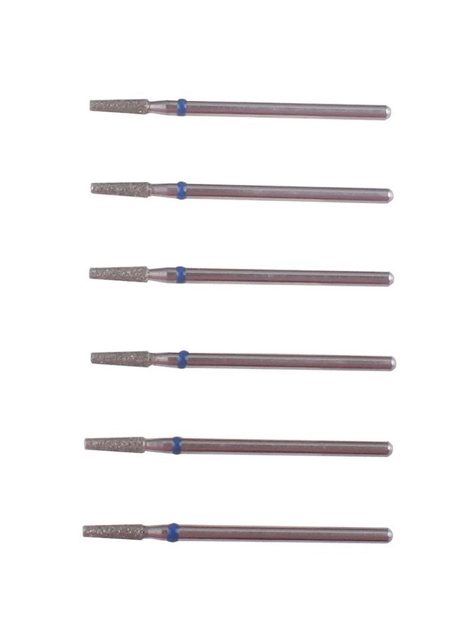 MZCMSL Tapered Barrel Cuticle Drill Bit Set With Case 6Pcs Pro Diamond Nail Bits For Nail Prep332 Shank Electirc Nail Tool (Medium) - Image 3