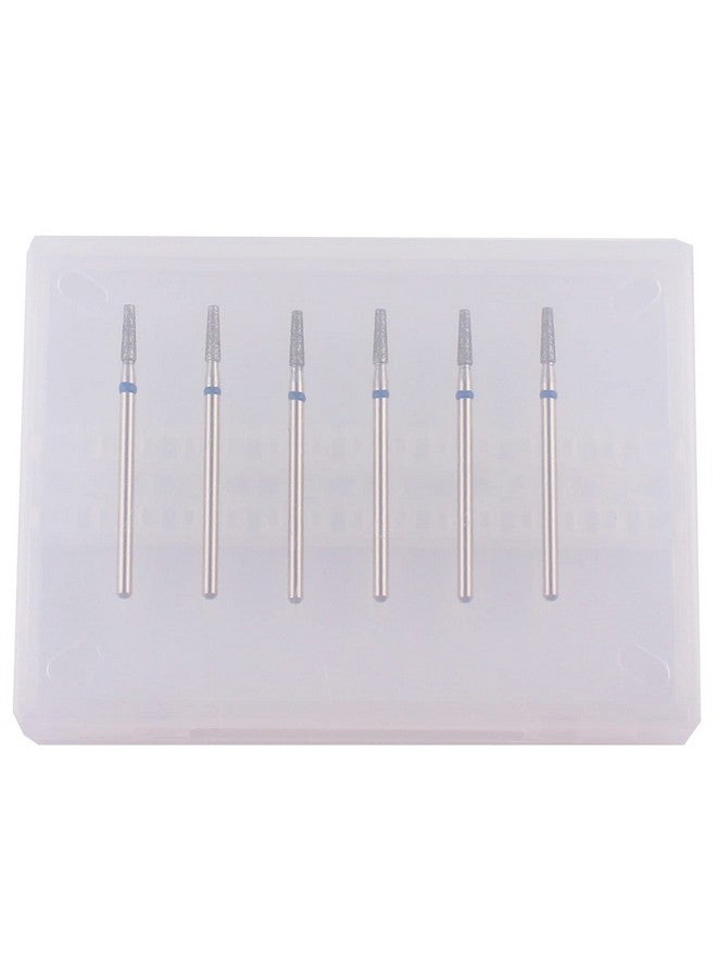 MZCMSL Tapered Barrel Cuticle Drill Bit Set With Case 6Pcs Pro Diamond Nail Bits For Nail Prep332 Shank Electirc Nail Tool (Medium) - Image 5
