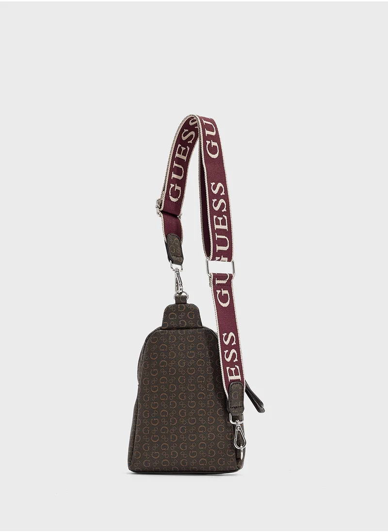 جس Farah Mini Dbl Zip Sling Bag