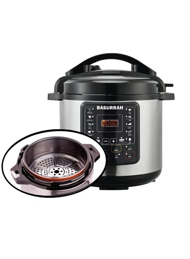 BASURRAH Electric Pressure Cooker With Stainless Steel Mesh For Mandi 8-liter - Image 2