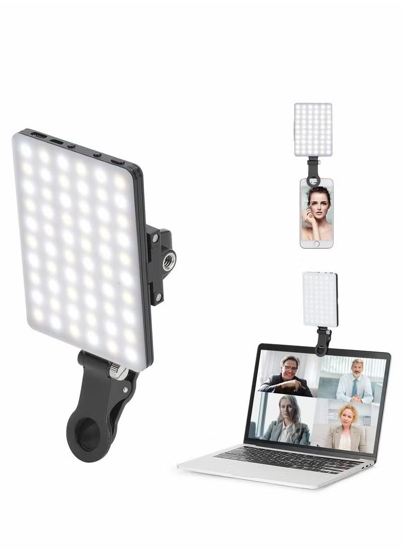 ميجوفاست مصباح فيديو LED عالي الطاقة قابل لإعادة الشحن بمشبك، مجموعة مؤتمرات بثلاثة أوضاع، للهواتف وأجهزة iPad والكمبيوتر المحمول  - Image 1