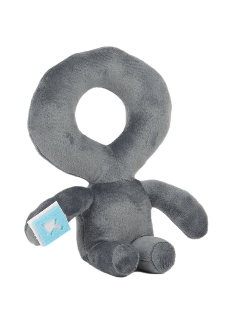 Generic - 20 CM Q Version Stickman Plush Toy Soft Stuffed Creativity Doll For Girls And Boys All Ages Gift （Grey） - Image 1