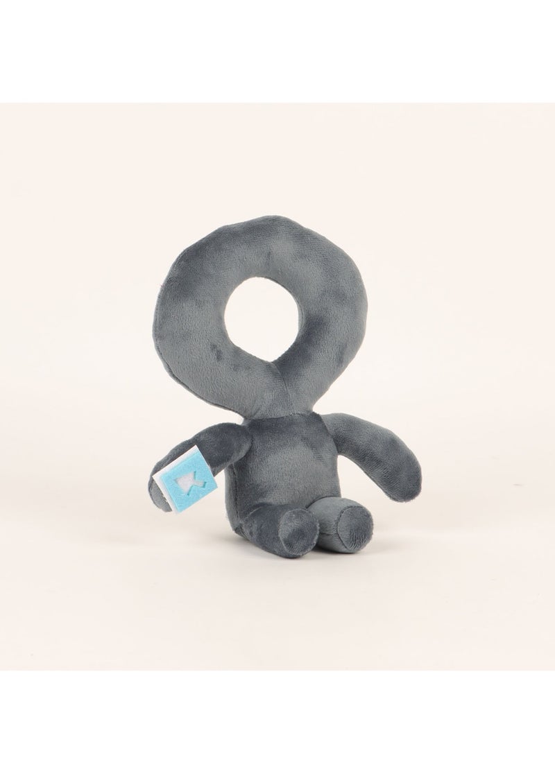 Generic - 20 CM Q Version Stickman Plush Toy Soft Stuffed Creativity Doll For Girls And Boys All Ages Gift （Grey） - Image 1
