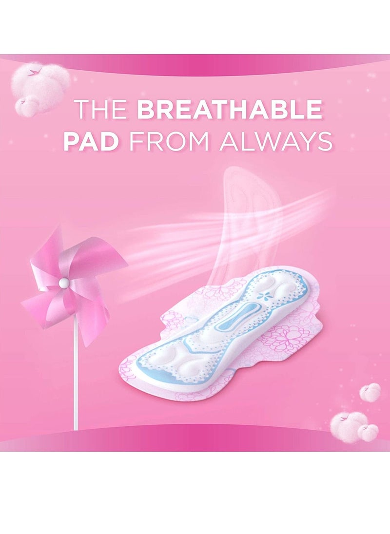 Always - Breathable Soft Maxi Thick, Large Sanitary Pads With Wings, 10 Pads Pink Large - Image 1